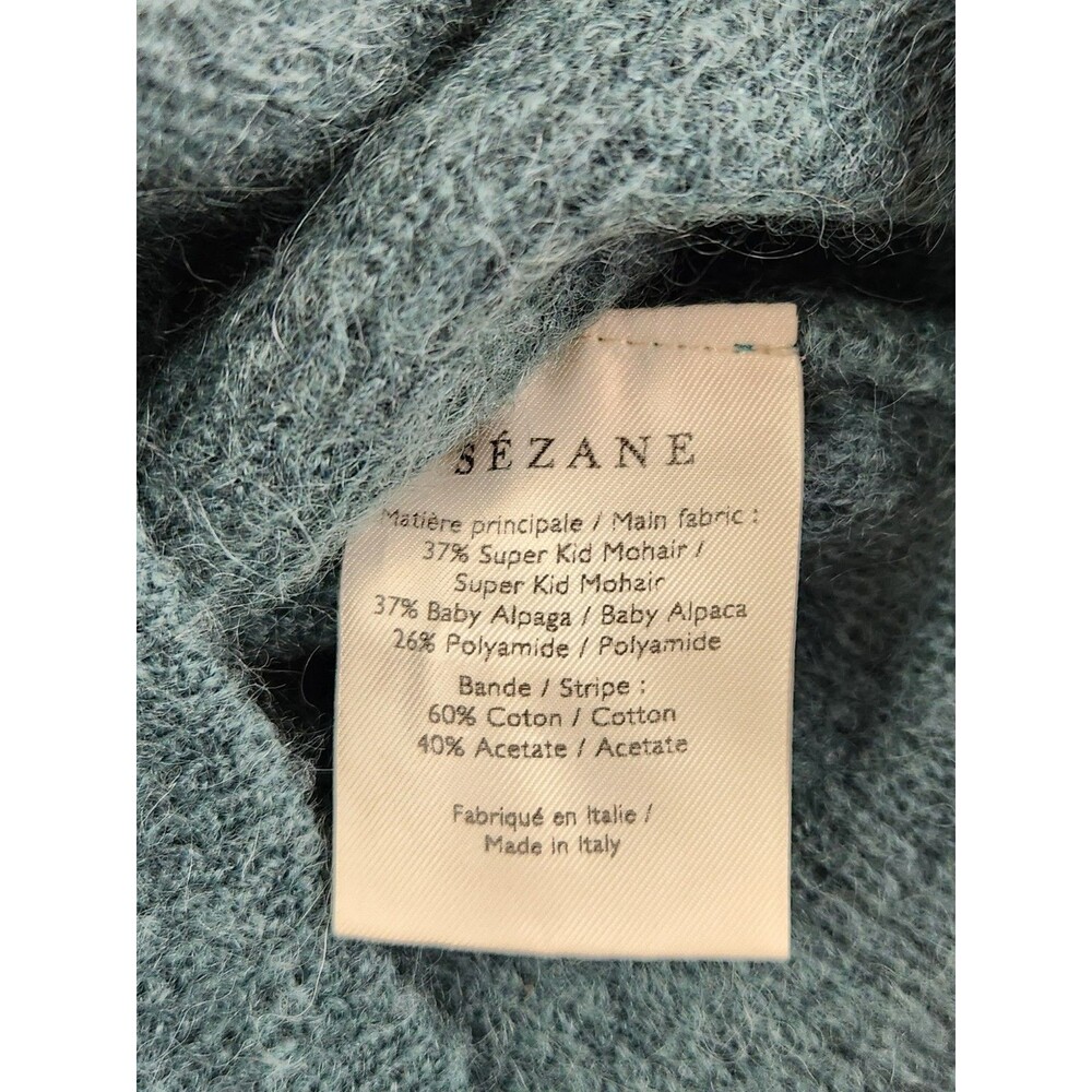 Sézane Gaspard Cardigan Sage Green Mohair Alpaca Blend Knit Sweater Small - Picture 7 of 8